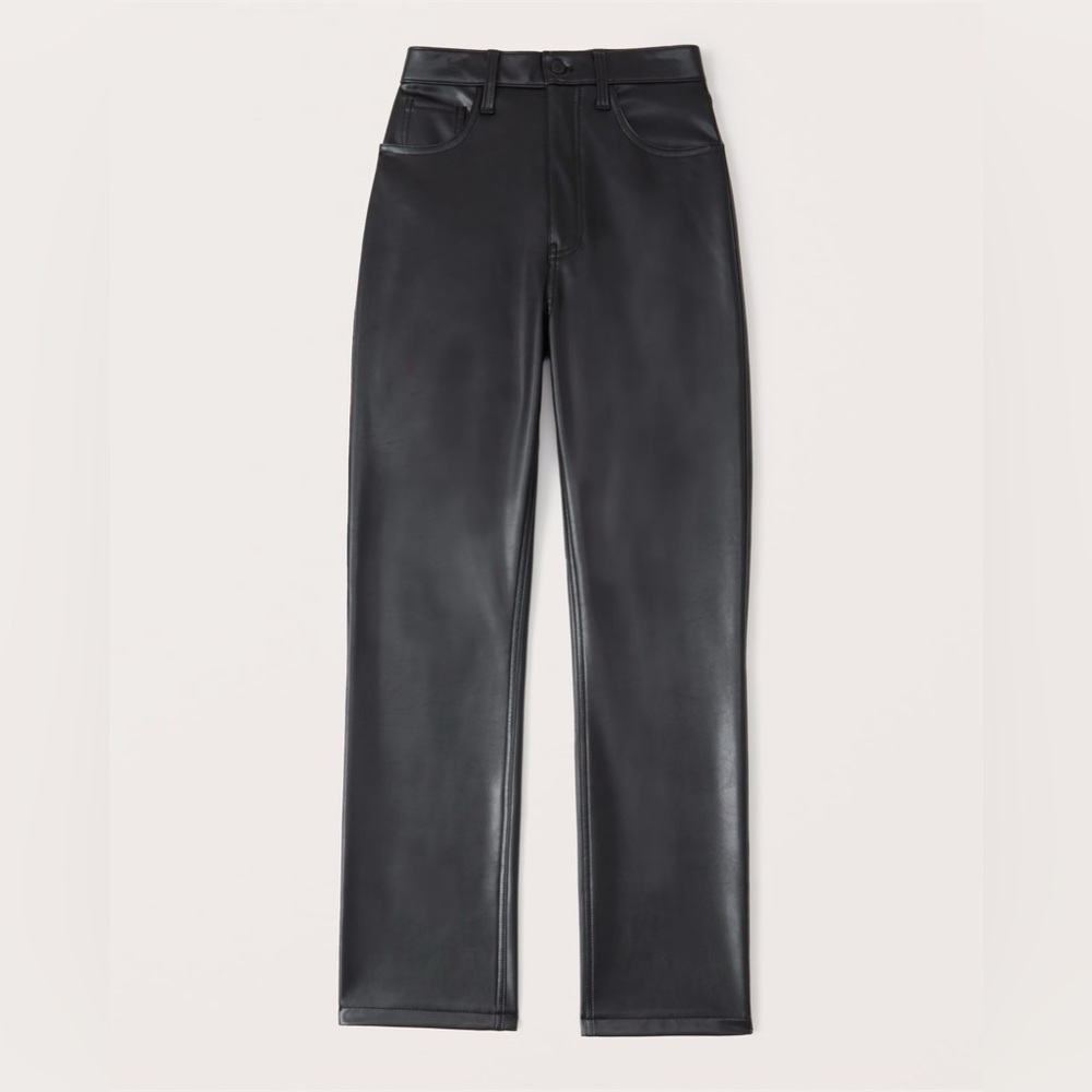 Abercrombie 90s Straight Vegan Leather Pants